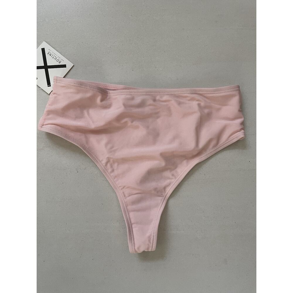 Boutine LA Swim High Waist Bikini Bottom Swimwear Summer Beach Pink